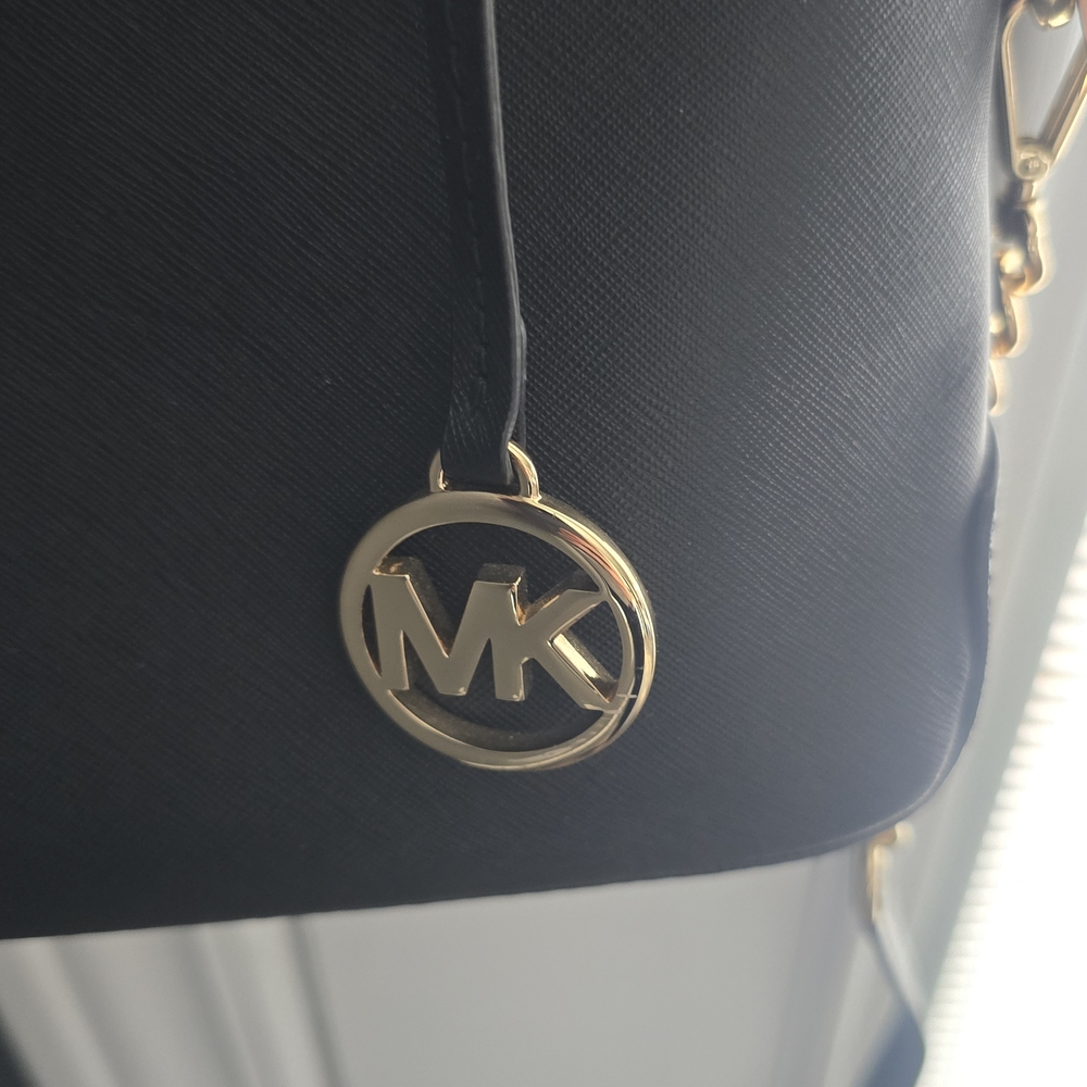 Michael Kors Black Satchel with Gold Details - Picture 2 of 7